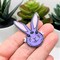 1, 4 or 20 Pieces: Creepy Easter Three-Eyed Purple Bunny Charms - Double Sided